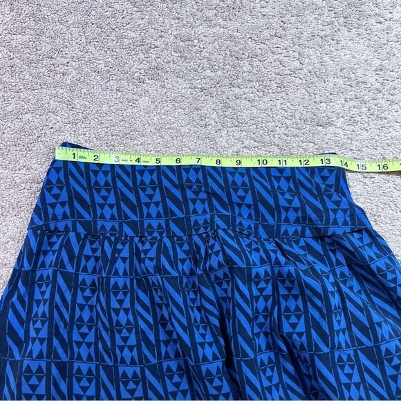 Madewell Silk Skyline Mini Skirt Blur Black Geometric Print Size 4 - Picture 8 of 8